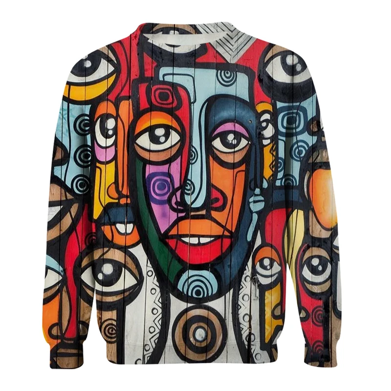 Funny Graffiti Art 3D Printed Pullover Men Sweatshirt Top Autumn And Winter Long Sleeve O Neck Sweatshirts Streetwear Sweater