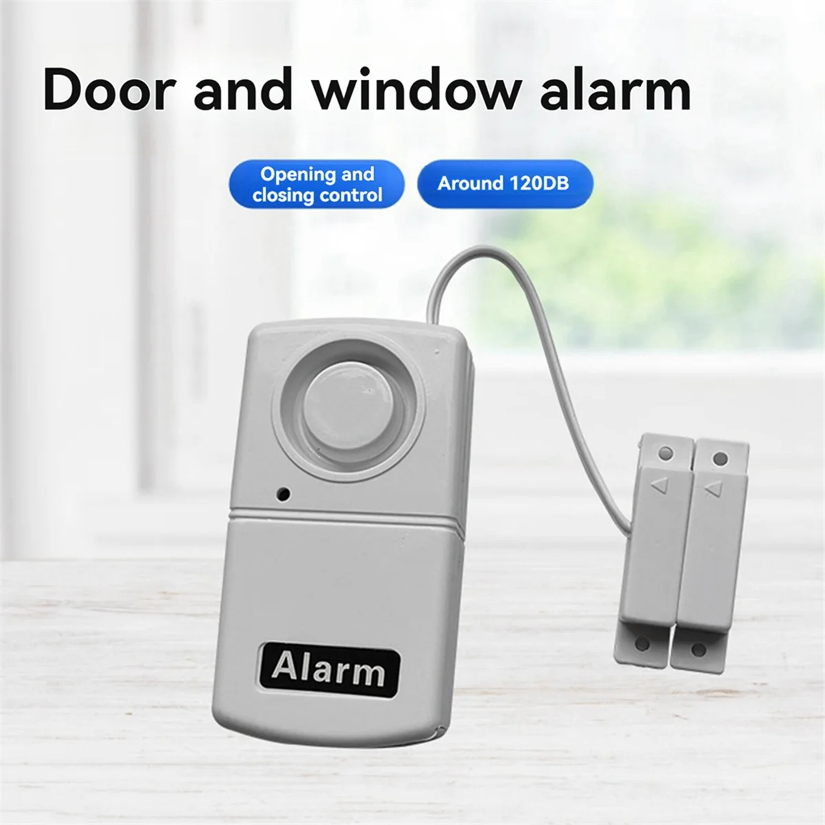 N82R Burglar Alarm for Doors and Window 120dB High Decibel Salarm Sensor Battery Powered Detector Door Magnetic System