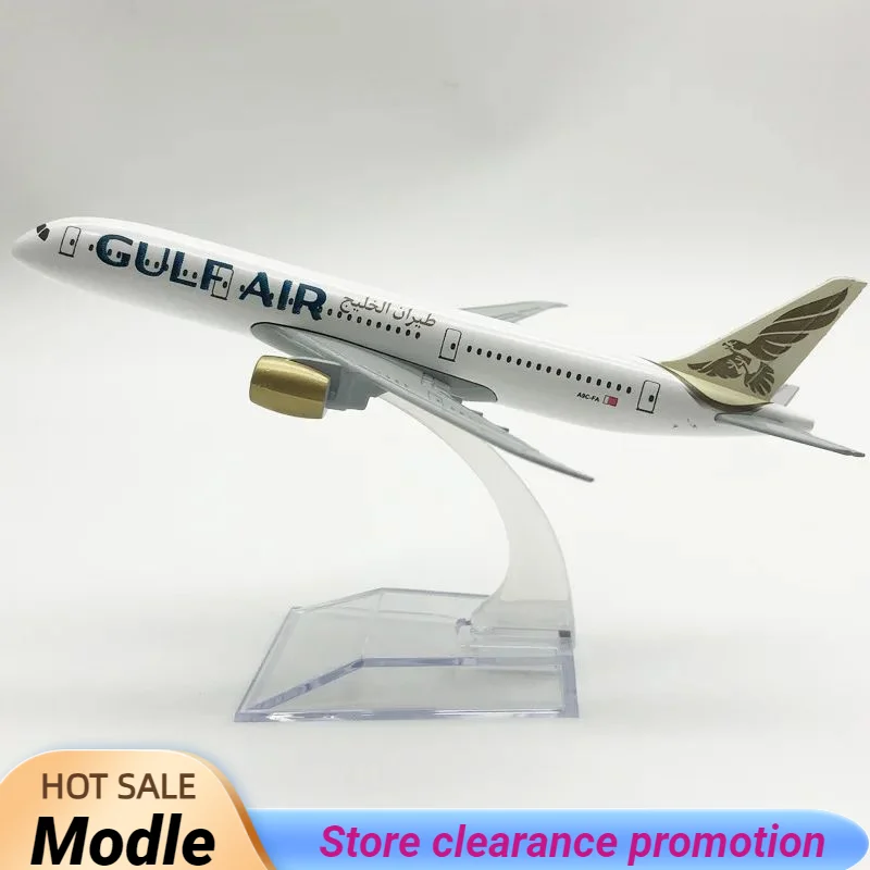 

16CM Alloy aircraft model Gulf airlinesB787 Diecast Aviation Plane Collectible Miniature Toys for Boys Dropshipping