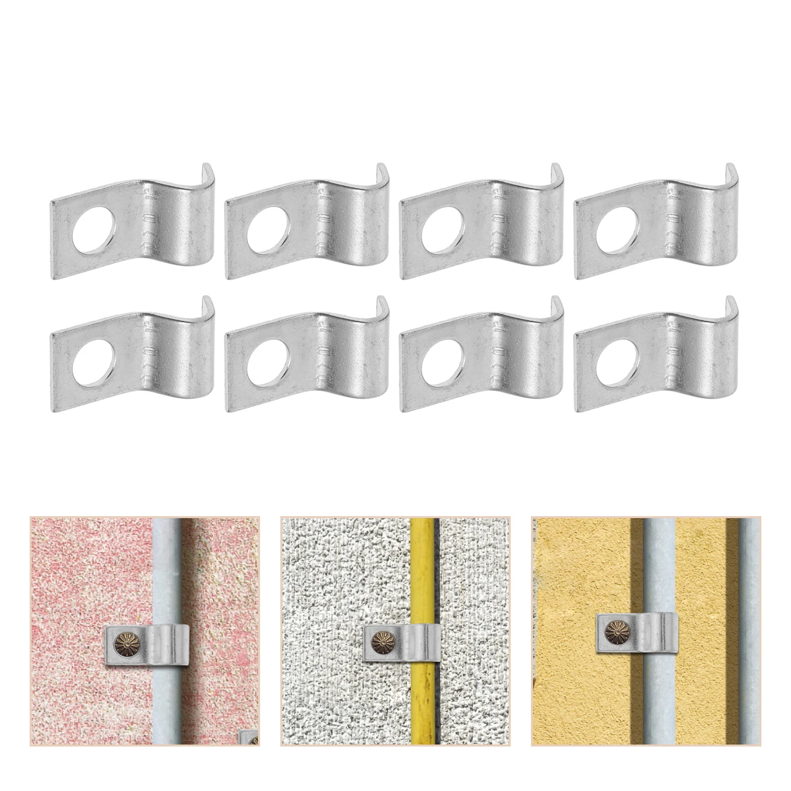 

100 Pcs Water Pipe Card Cable Clips Outdoor Exterior Unilateral Metal Wire Iron