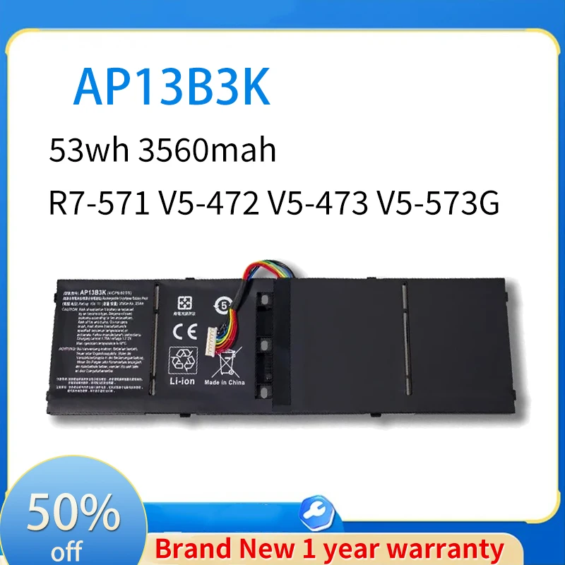 

AP13B3K Аккумулятор для ноутбука Acer Aspire V5-572 V5-572G V5-572P V5-573 V5-573G V5-573P V5-573PG V7-481 V7-481G V7-481PP Ноутбук