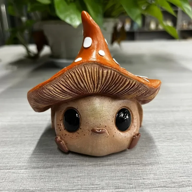 Resin Crafted Enchanted Mushroom Elf Figurine Ideal Holiday Gift for Christmas, Valentine's, Thanksgiving & More Home Decoration