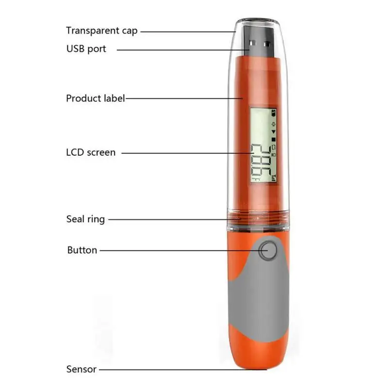 Elitech RC-51H PDF Humidity Temperature Data Logger Reusable USB Temp Recorder for Refrigeration Cold Chain Laboratory
