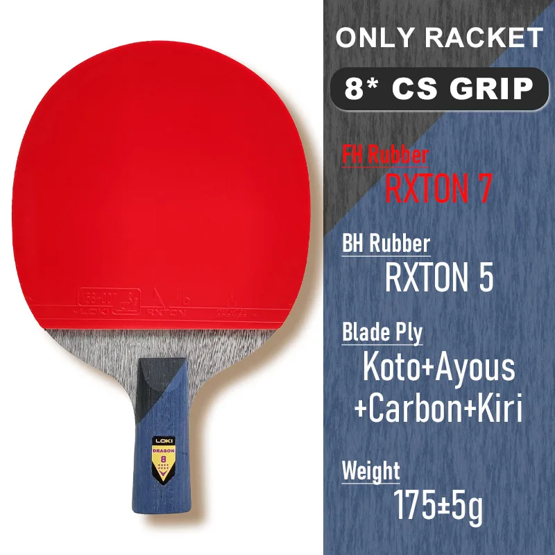 Originele LOKI Tafeltennis Racket Dragon Serie Ping Pong Racket Paddle Bat Professionele 6/7/8/9/10 Sterren voor Alle Niveau Spelers