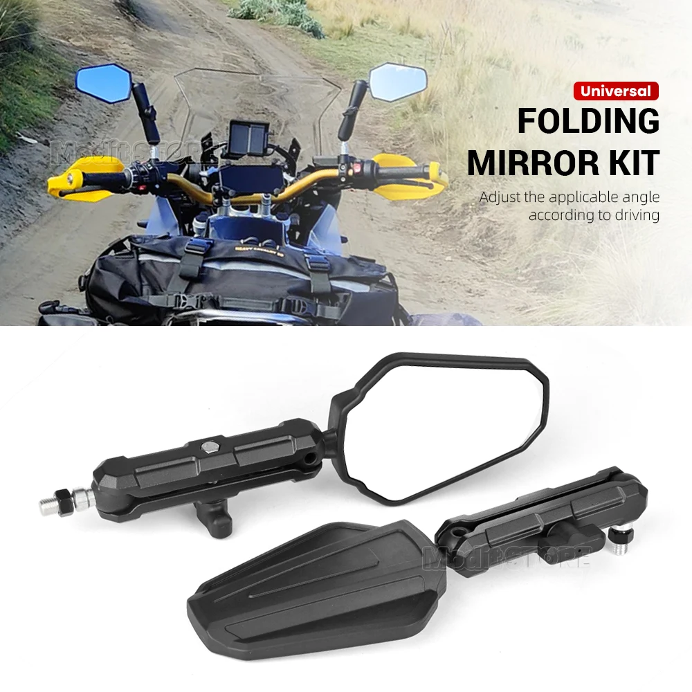 Motorcycle West Wind Rearview Mirror Foldable Adventure Side Mirrors For BMW R9t S1000 F800GS R Nine T F 900GS R XR R1300GS