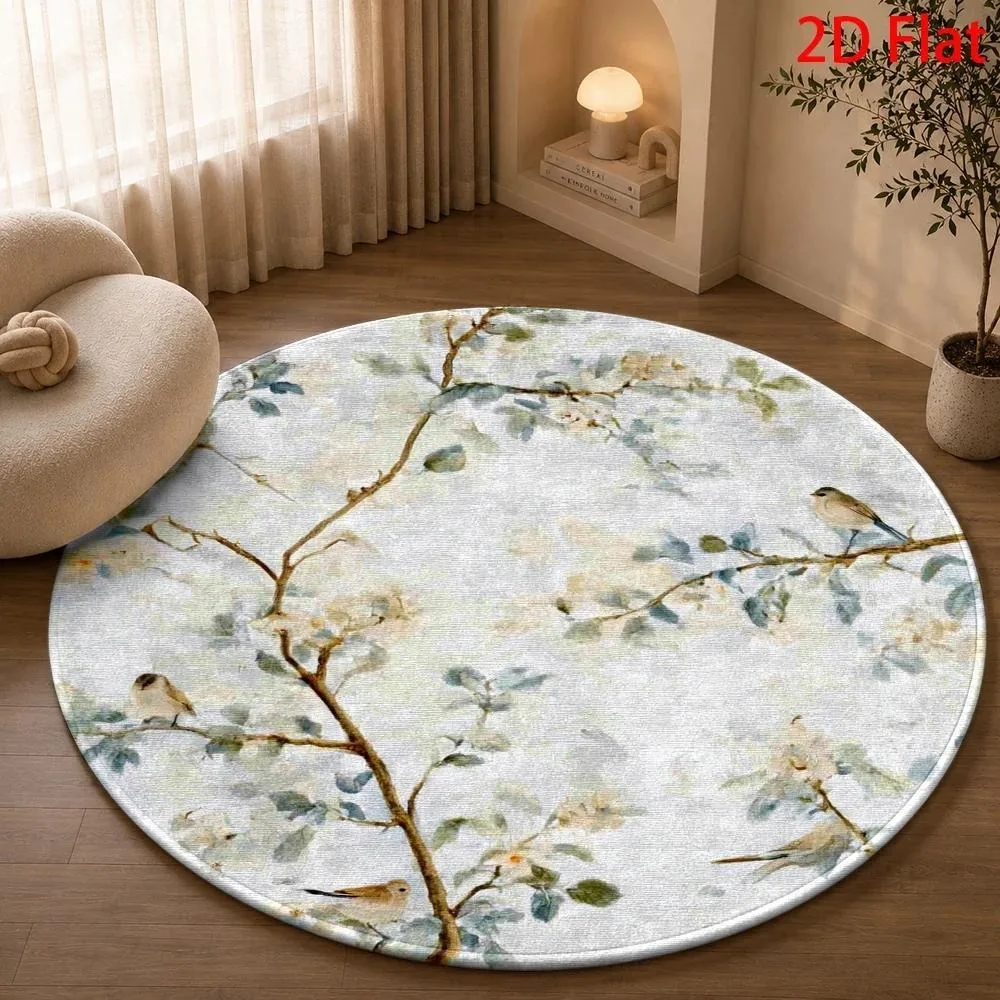 Serene Garden Scene Soft Plush Rug Entrance Doormat Decorative Accent Piece For Coffee Shop Office Gym Dance Studio Lounge Area