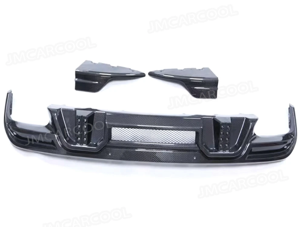 ألياف الكربون الحقيقية الناشر الخلفي الخائن الجانبية لسيارات BMW F95 X5M F96 X6M 2020 2021 2022 2023 2024 قطع غيار السيارات الخارجية ضبط السيارات