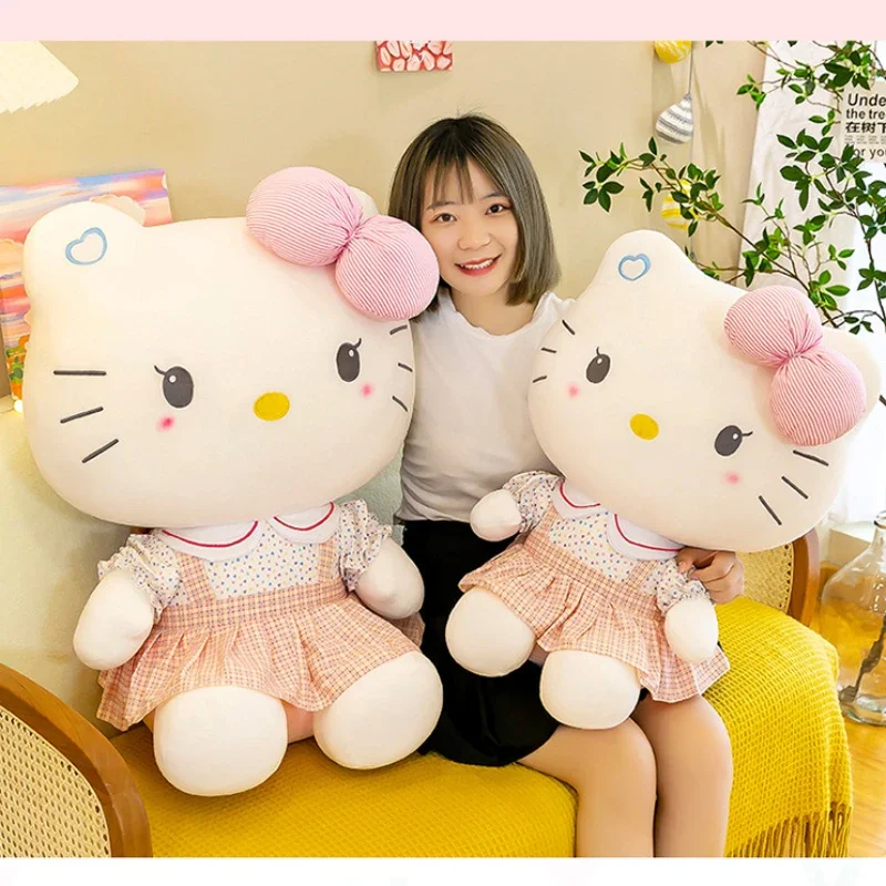 

36 СМ Sanrio Плюшевые Hello Kitty Аниме Kuromi Мягкие игрушки Hello Kitty Plushier Рождественские подарки для девочек Kawaii My Melody Плюшевые куклы