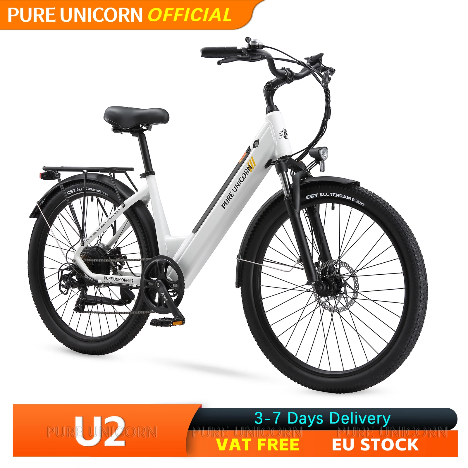 Vélos électriques PURE UNICORN U2 48V 750W, 45 km/h, pour adultes, 12,8 Ah, vélo électrique pour femme, livraison gratuite, vélo électrique de ville pas cher
