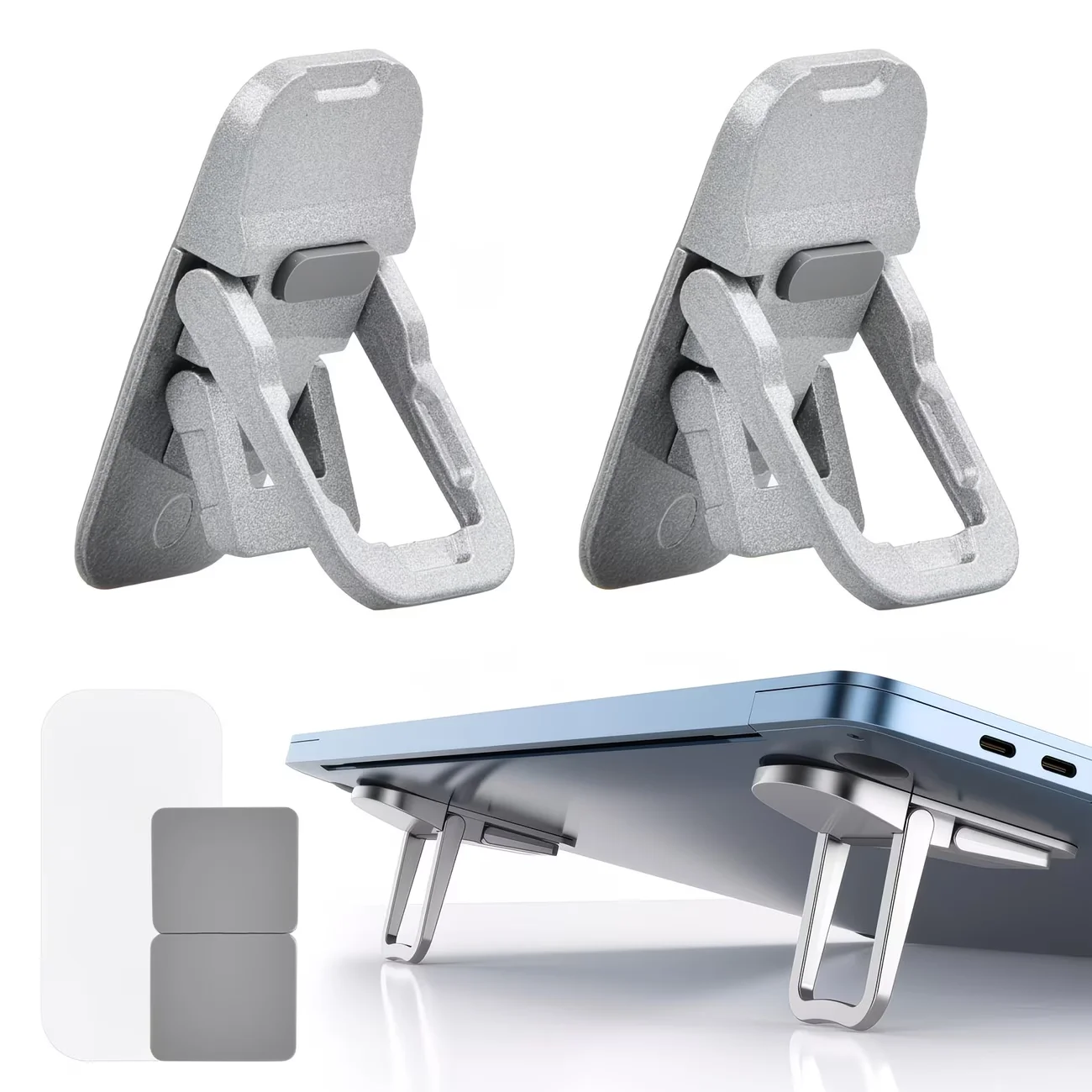 1 Pair Portable Height Riser for Office, Bedside & Travel, Solves Overheating Problems & Improves Posture