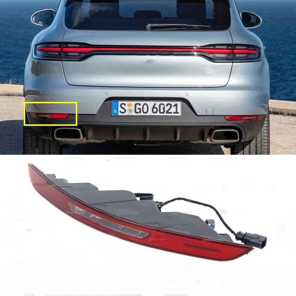 

Car Rear Bumper Brake Reflector Light Rear fog light reflector for Porsche Macan 2014-2017 95B945725J 95B945726J