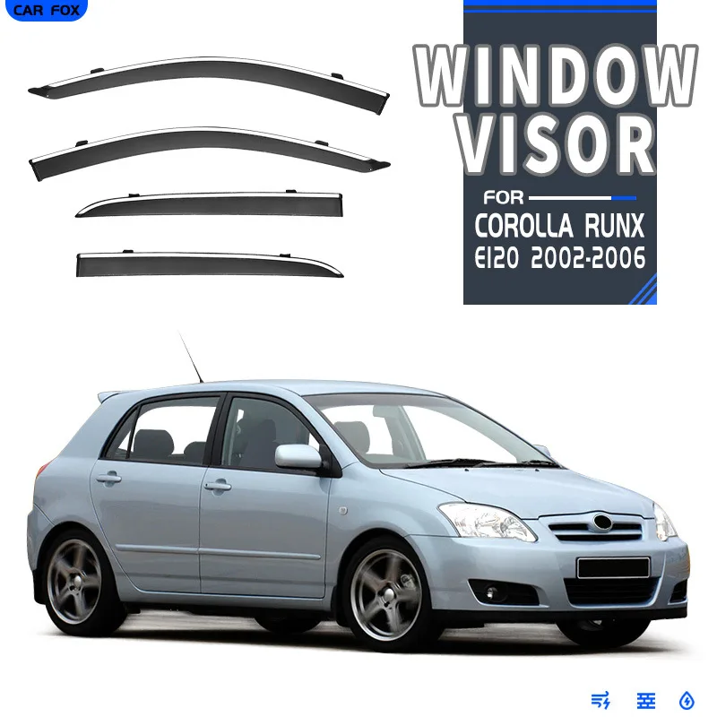 

For Toyota Corolla RunX 2002-2006 Car Window Visor Awning Shelters Windshield Side Window Rain Sun Shade Auto Accessories