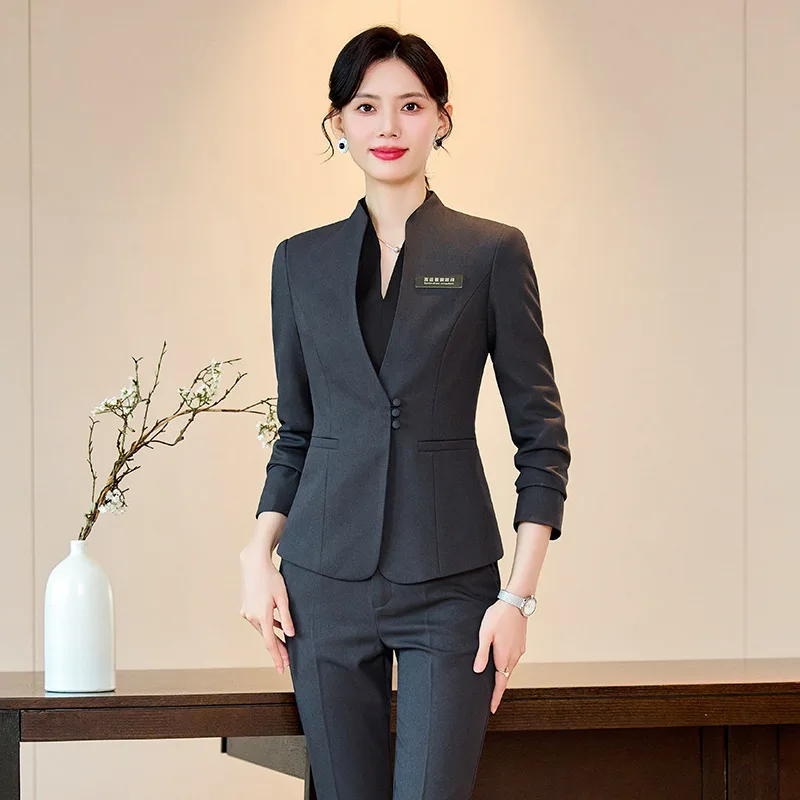 High-End Temperament Women's Business Wear SuitOLCommuter Suit Jacket Beauty Formal Wear Jewelry Hotel Overalls