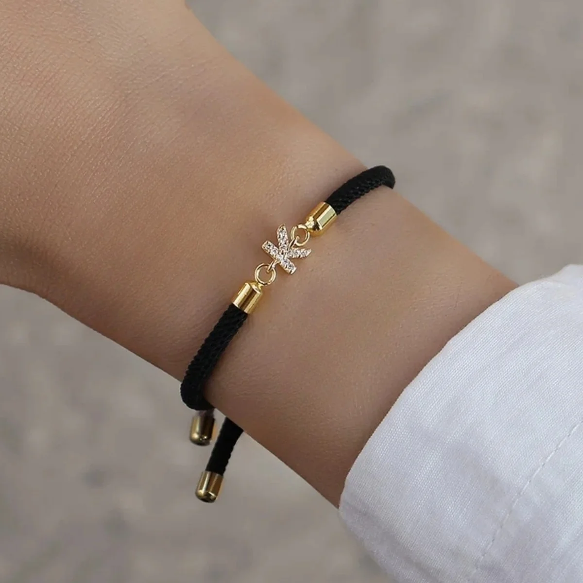 InitIal Herz-Charm-Buchstaben-Gliederarmband für Damen, klassischer Buchstabe A-Z, Seilkettenarmband für tägliche Schmuckgeschenke