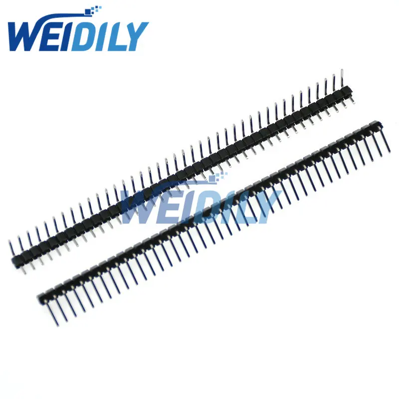 5 sztuk 1x40 Pin 2.54mm kątowy nagłówek pojedynczego rzędu mężczyzna 90 stopni złącze igły 1*40P