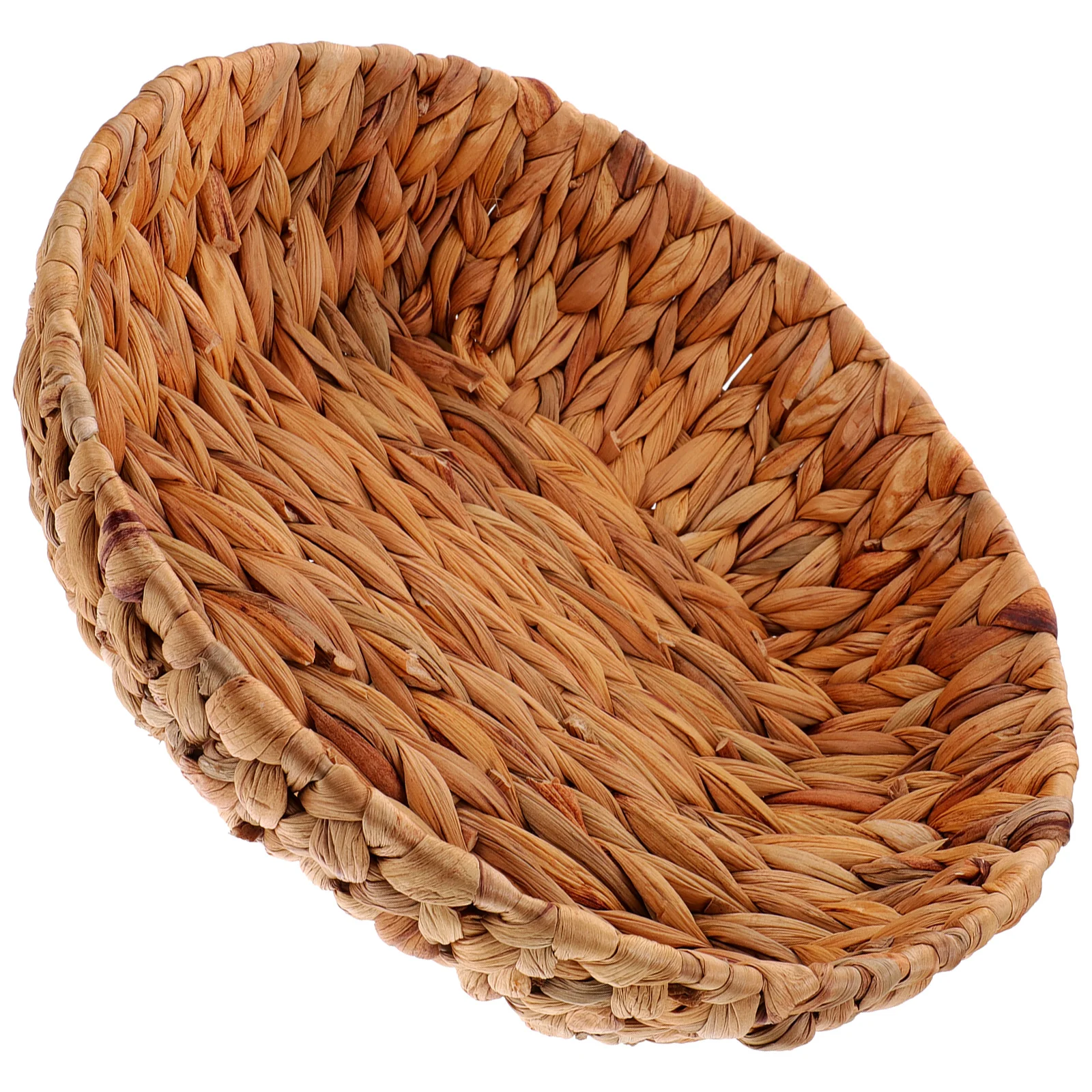 سلة تخزين مستديرة منسوجة مصنوعة يدويًا من مادة حديد العشب لسطح المكتب والمنزل وصينية تنظيم الوجبات الخفيفة #2