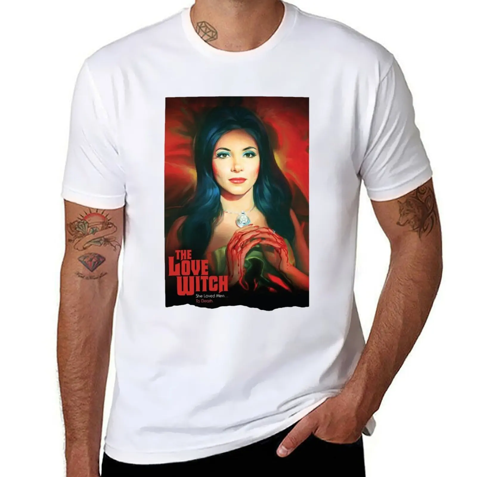 

Funny Gifts Great Model The Love Witch Vintage Photograp T-Shirt cotton tshirt 100% t shirts designer T-Shirt