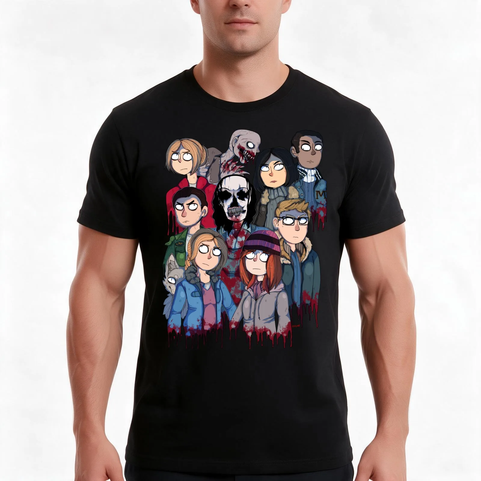 Until Dawn T-Shirt, Summer Casual Cotton Tee, Oversized Streetwear Tops, Vintage Graphic Print, Loose Fit Short Sleeve