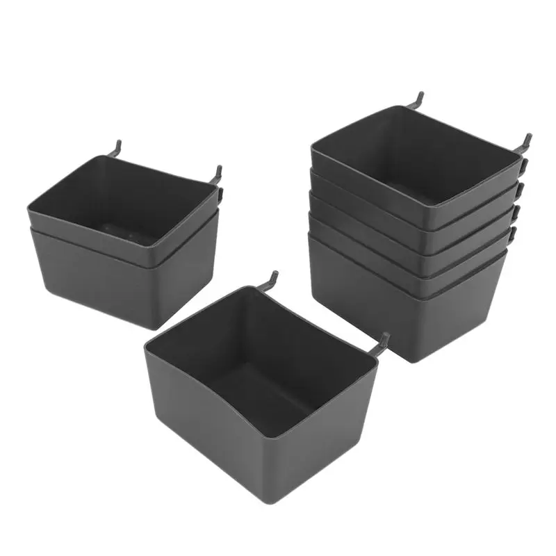 AS60-32 Pieces Pegboard Bins Kit Pegboard Parts Storage Pegboard Accessories Workbench Bins For Organizing Hardware(Grey)