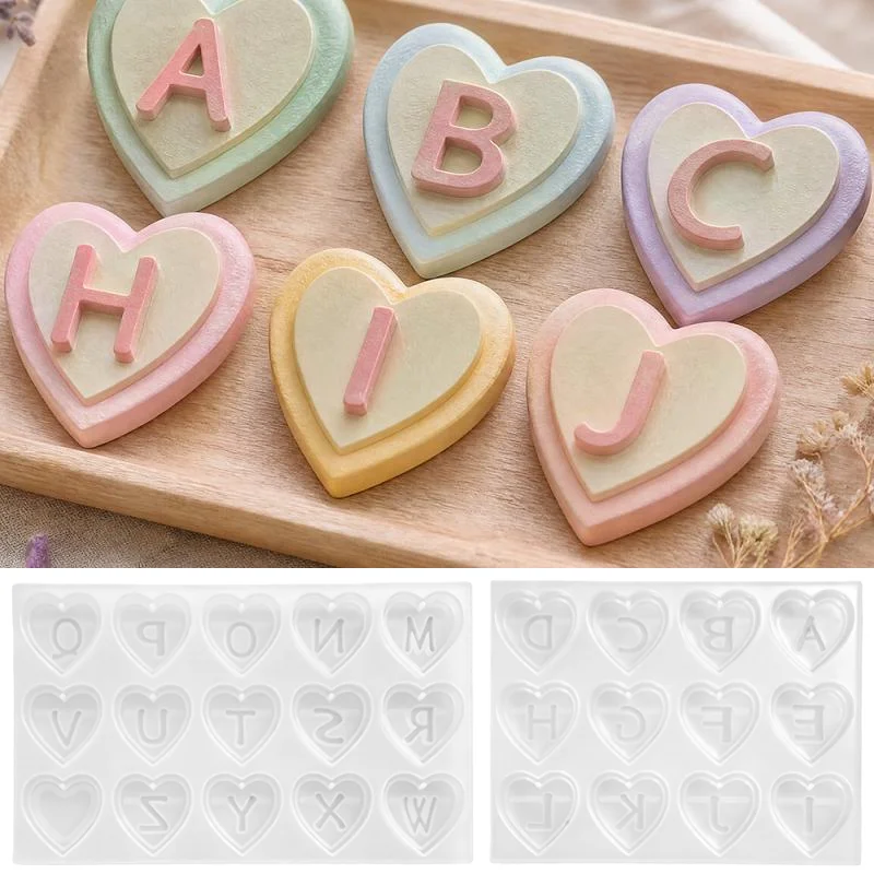 Silicone Resin Mold for DIY Heart-shaped Keychain Pendant Jewelry Casting Molds Used For Making Craftwork Earrings Bag Charm