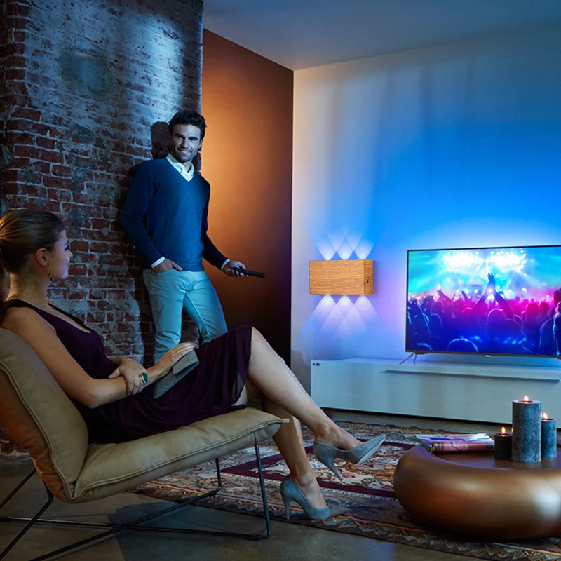 LED Remote Control Charging Wall Lamp Modern Simple Touch Dimming 12 Colors Wiring Free Installation Indoor Atmosphere Lighting