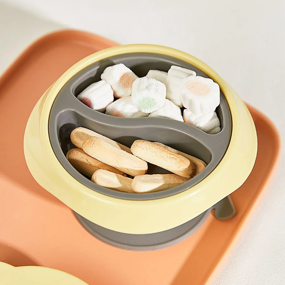 Детская чаша на присоске, предотвращающая утечку, посуда, портативная, прочная, легко чистящаяся, съемная дизайнерская чаша на присоске