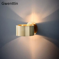 Modern Simple Wall Lamp Gold Metal Wall Decor Sconce for Home Bedroom Indoor Lighting Bathroom Vanity Light Fixture Mirror Light