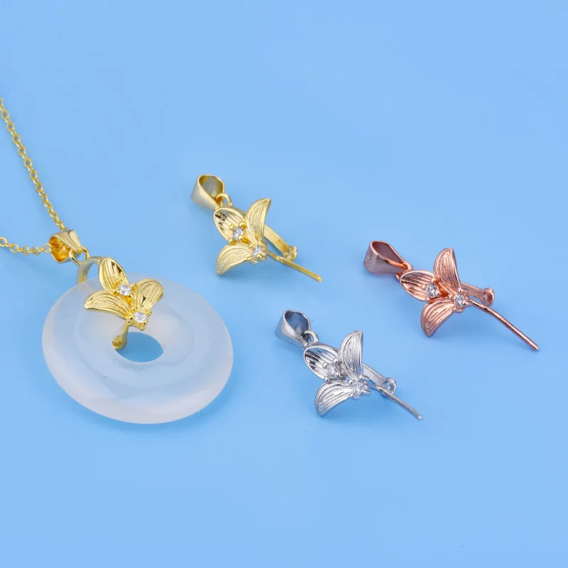 

S925 Стерлинговое серебро Безопасная голова QQ аксессуары «сделай сам» Нефритовая безопасная пряжка с зажимом Пряжка с подвеской Пряжка для ожерелья Серебряная пряжка