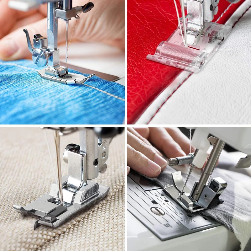 11PCS Presser Foot Kit Set Fabric presser for Sewing Fit For Singer Brother Janome Domestic Sewing Machine Parts Accessories