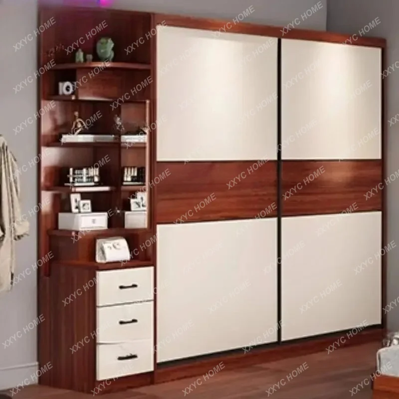 L Big Wood Designs Wardrobe Sliding Doors Modern Storage Cabinets Wardrobe Room Drawers Corner Furniture