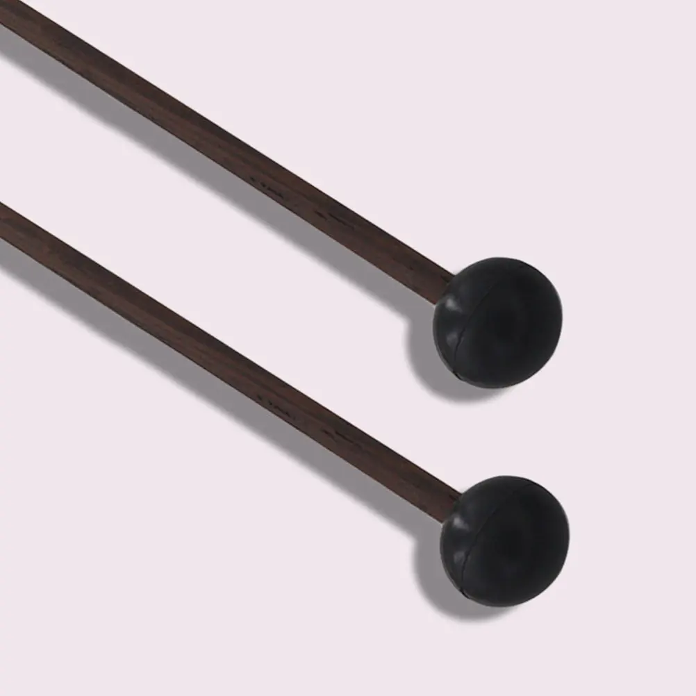2Pairs Tongue Drum Mallets Air Drumsticks Wood Handle Rubber Ball Head No Burrs Smooth Grip for Marimba Xylophone Stage