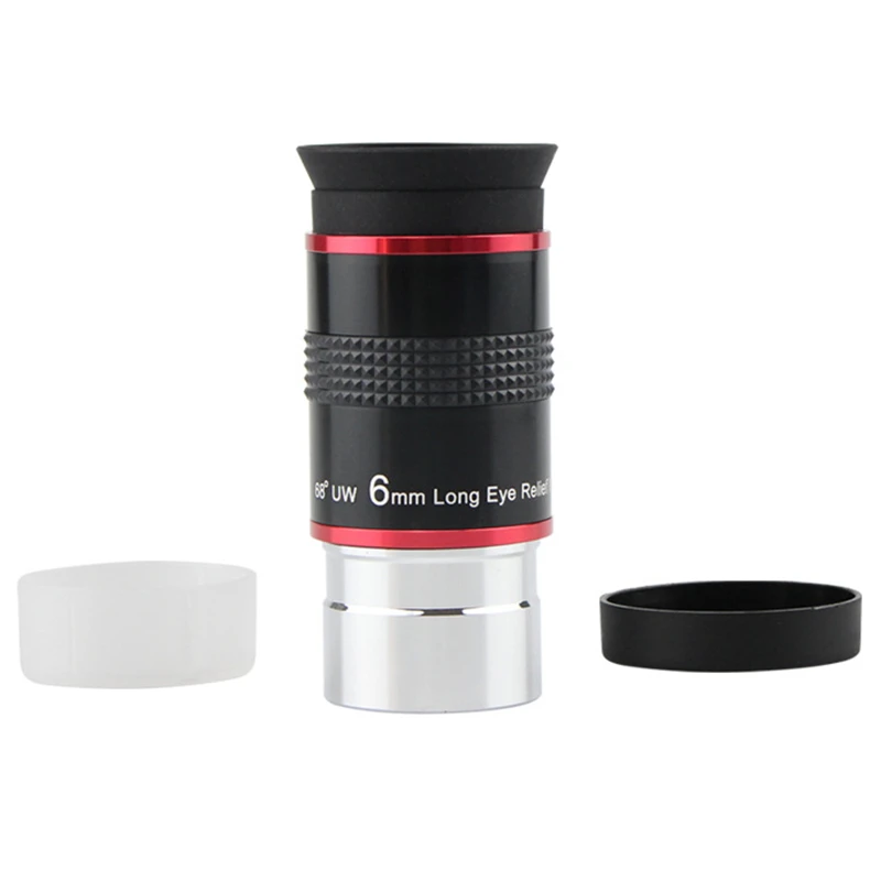 Agnicy 1.25 Inches 68 Degree 6mm Wide Angle Eyepiece Long Eye Relief Multi-Coated Astronomical Telescope Accessories