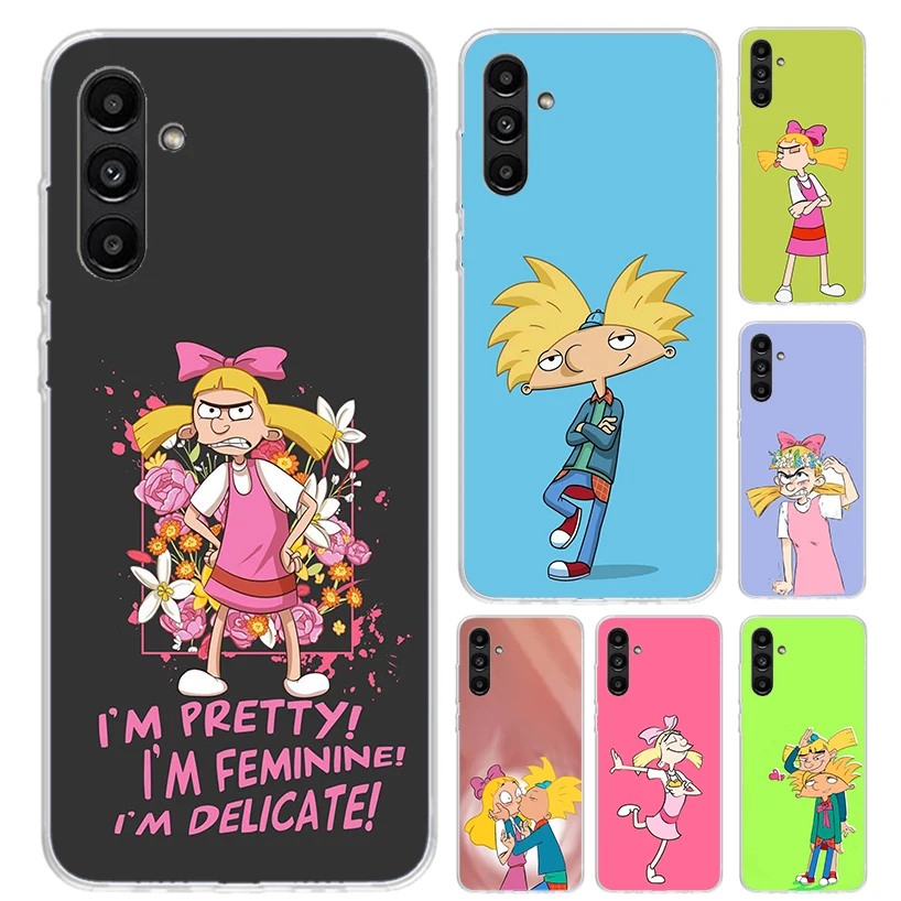 Cartoon Hey Arnold Fondos Phone Case for Samsung Galaxy A15 A25 A35 A55 A14 A24 A34 A13 A53 A12 A52S A23 A33 A24 A34 A03S A04S A