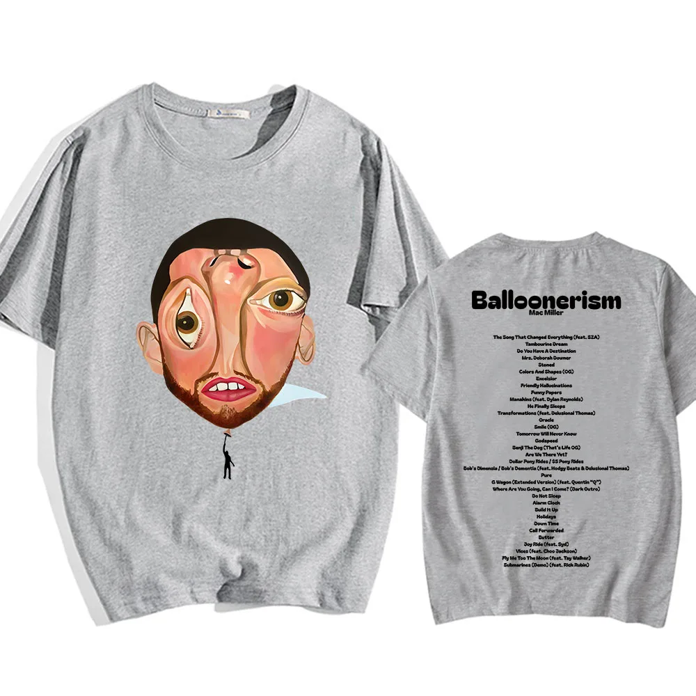 2025 New Balloonerism  Macc Miller Tshirts Summer Short Sleeve Cotton T-shirt Men Women Camisetas Tees Print Clothes Unisex Tops