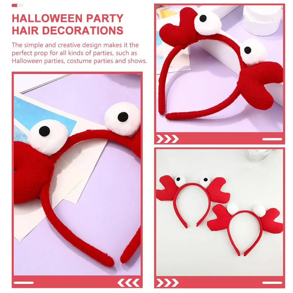 2 pièces gros oeil crabe Hairb s Halloween Costume accessoires femmes coiffure filles Headb s Cosplay fête décorations cadeaux de noël