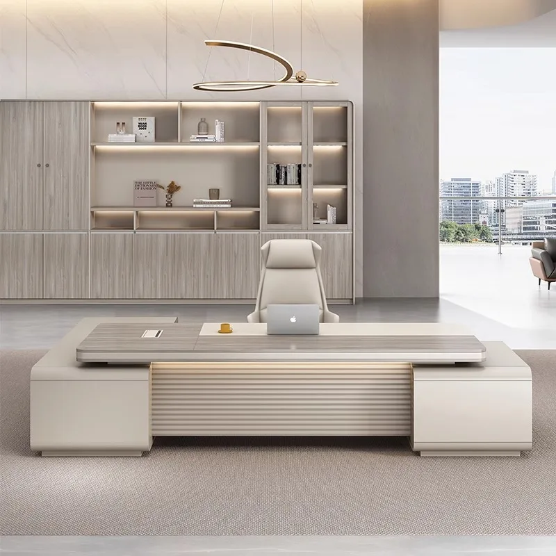 New Chinese Style Office Desk Minimalist Executive Manager President Large Office Desk Board Office Furniture Skrivbordet XYOD