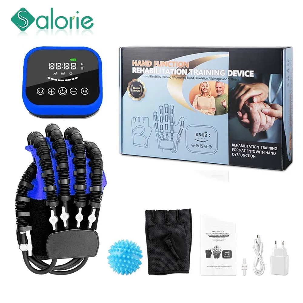 USB Rechargeable Hand Rehabilitation Robot Gloves Stroke Hemiplegia Finger Function Recovery Mirror Training Glove Devices