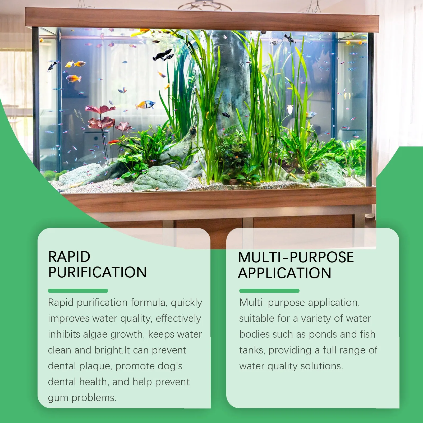 Ponds and Aquarium Algaecide Efficient Remove Moss Algae Cleaner Water Clarifier Safe for Fish Maintains Healthy Water Ecosystem