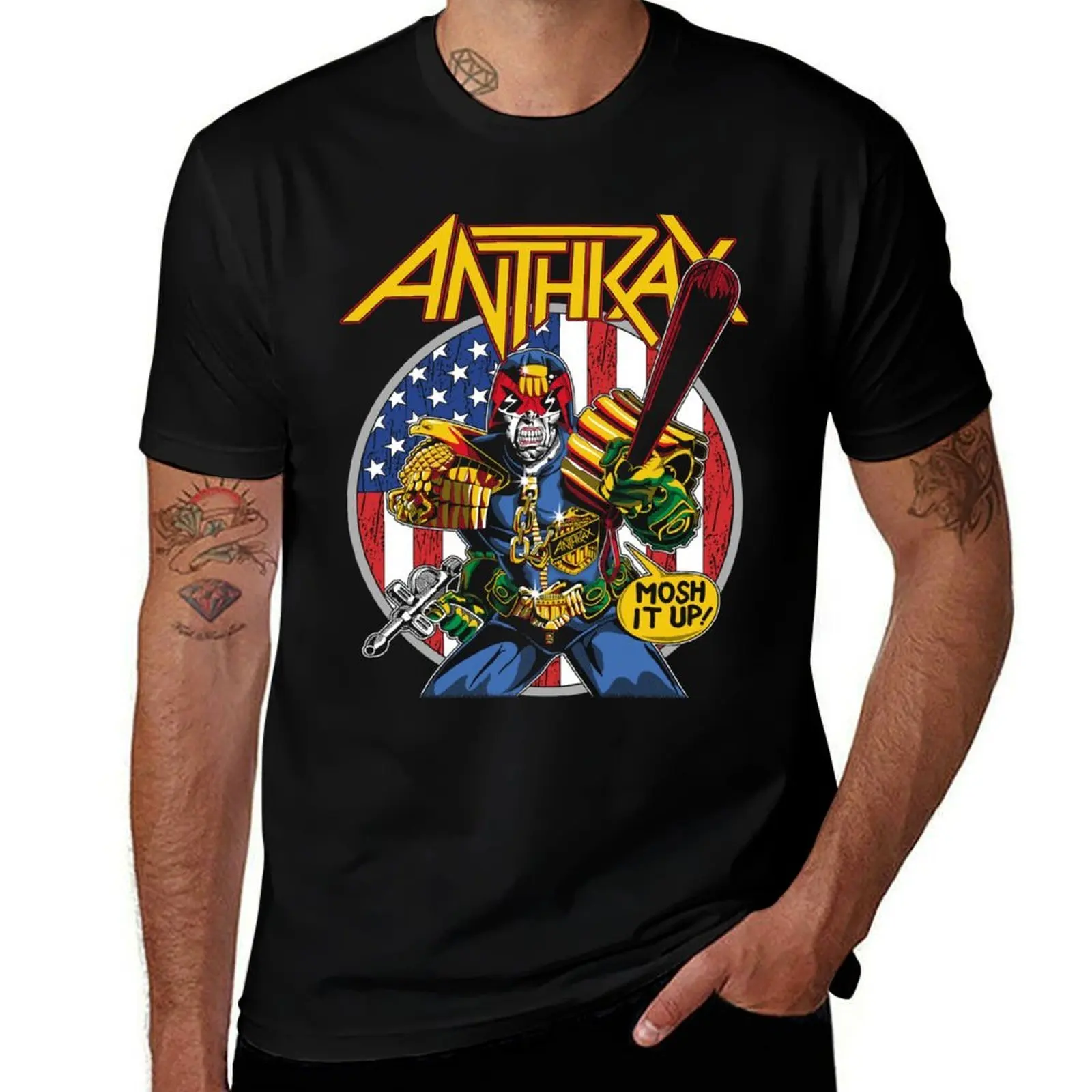 

ANTHRAX BAND T-Shirt Large Size Basic Casual T-Shirt