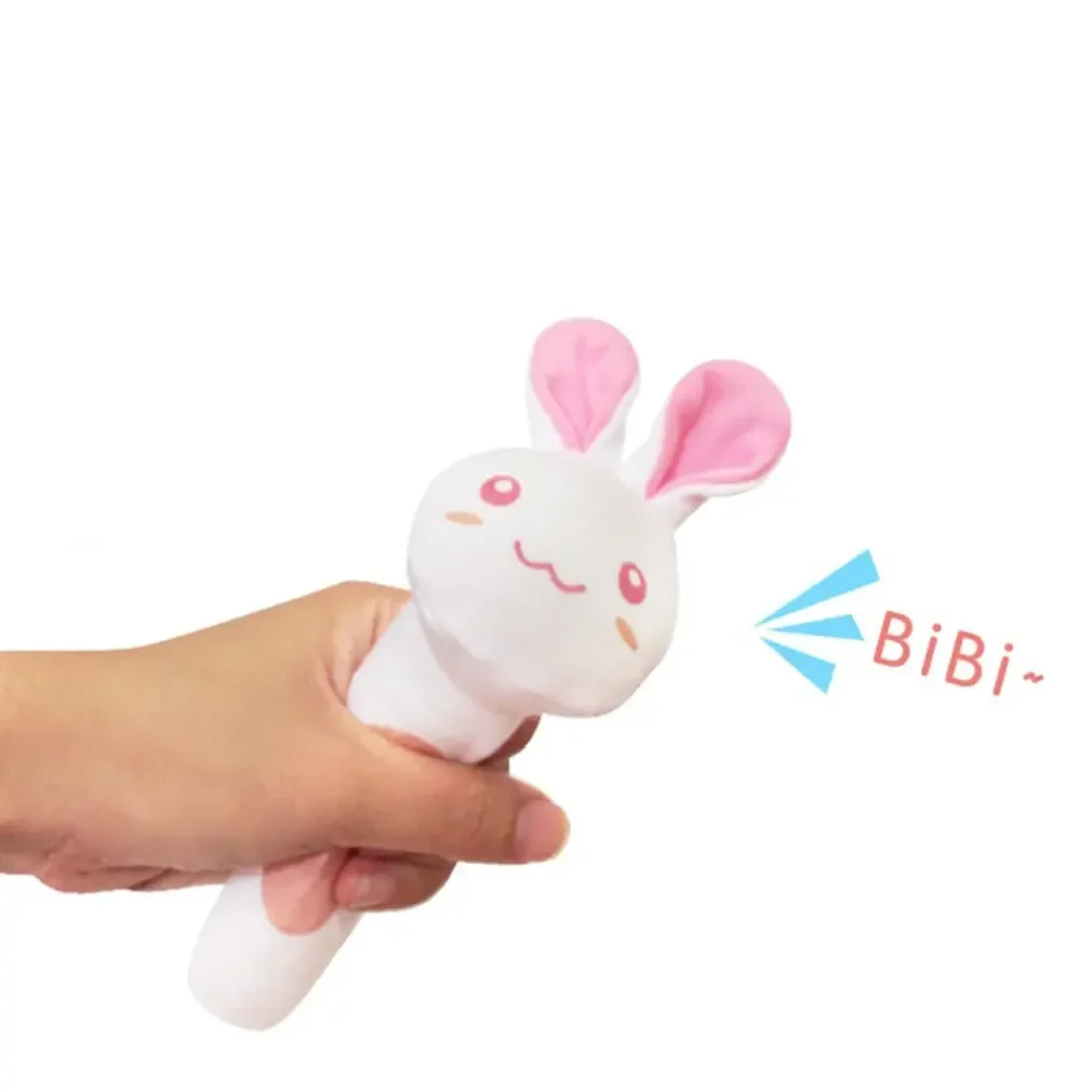 Giocattolo per bambini Peluche Sonaglio a mano Bb Stick Animale Bb Stick Sonaglio a mano Sonaglio in pile a mano per bambini Cartone animato Consegna veloce