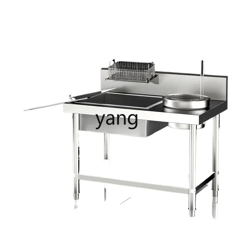 

CX powder wrapping table hamburger shop commercial stainless steel wrapping table large fried chicken thickened