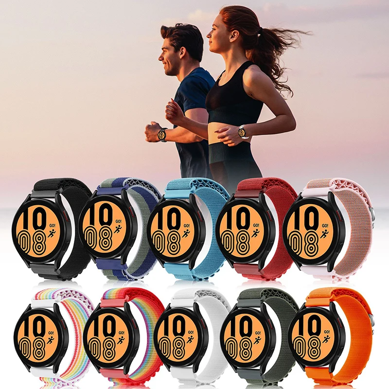 22มม.ไนลอนสำหรับ Fossil Gen 6 5 44มม.สายคล้องกีฬาสำหรับ Fossil Gen 5 Carlyle HR/GEN 5 LTE 45มม.สายนาฬิกาข้อมือสร้อยข้อมือ