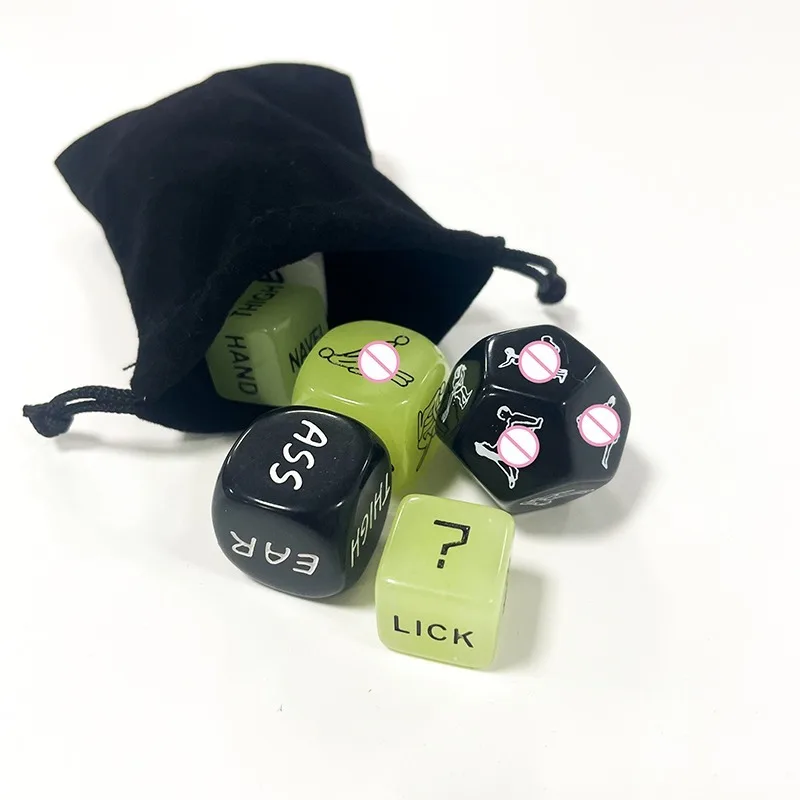 Sexy Dice Set Fun Adult Love Posture Couple Game Sex Noctilucent Erotic Lovers Position Foreplay Romantic Party Toy 1 Set