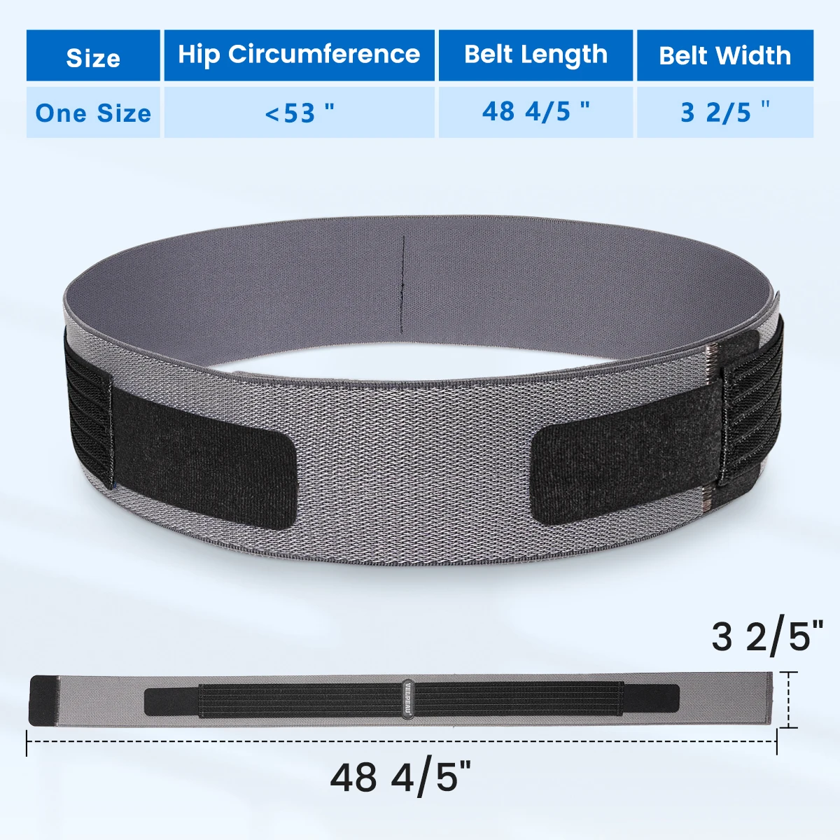 VELPEAU Sacroiliac SI Joint Hip Belt for Sciatica, Joint Instability and Lower Back Pain, Adjustale Pelvic Support for Women Men