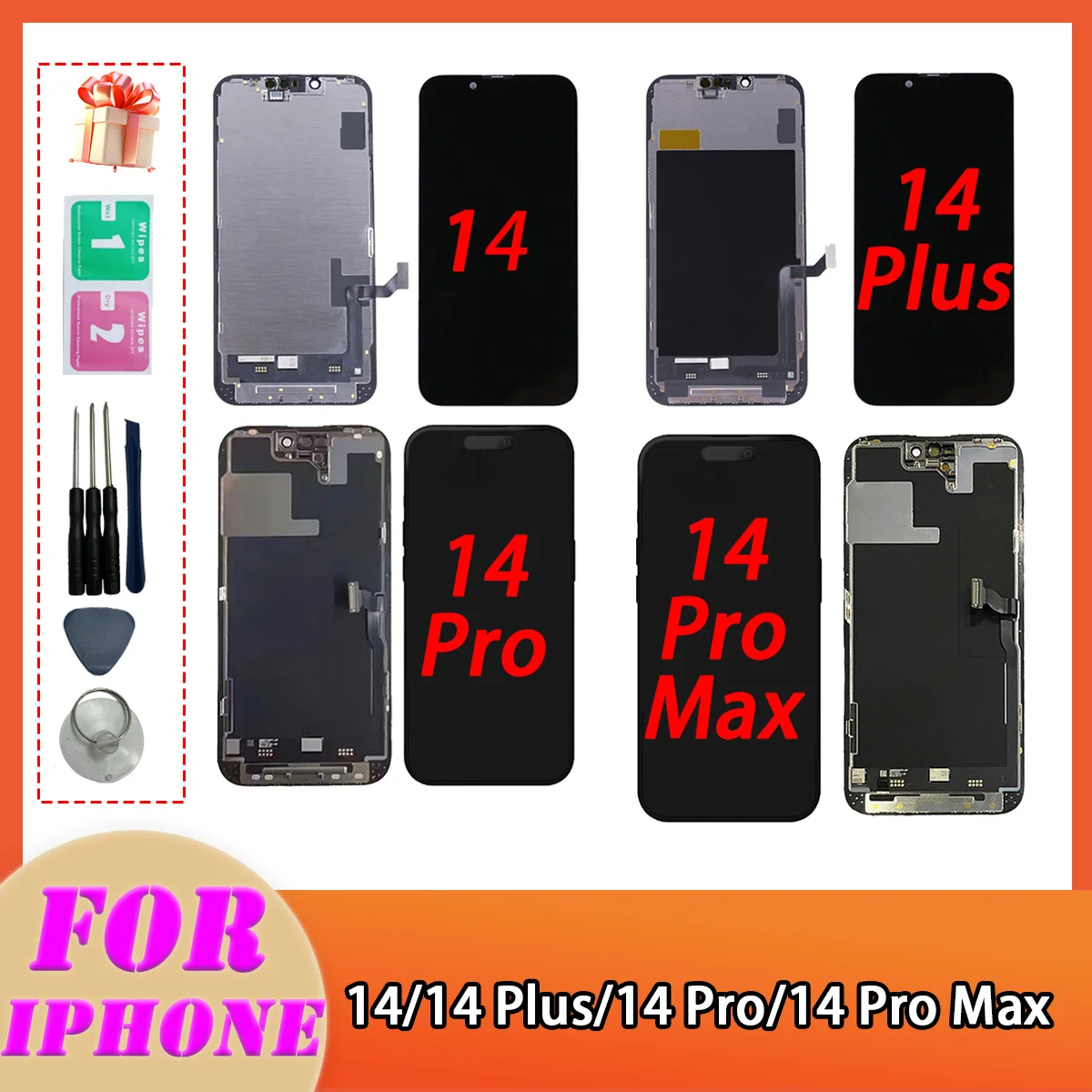 LCD For iPhone 14/14Plus/14Pro/14Pro Max Display With Screen Assembly Replacement Parts Display 100% Tested