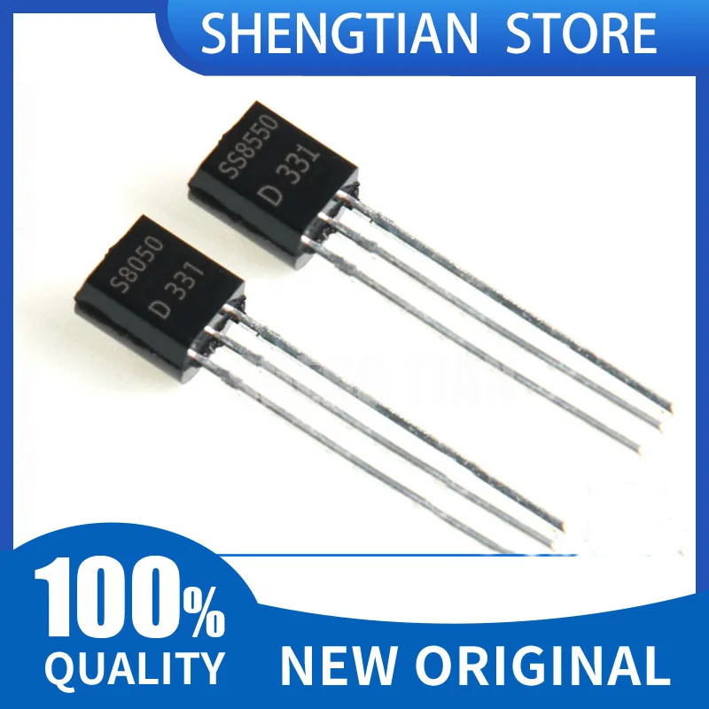 100PCS 50PCS SS8050 + 50PCS SS8550 TRANSISTOR NPN PNP TO-92 IC
