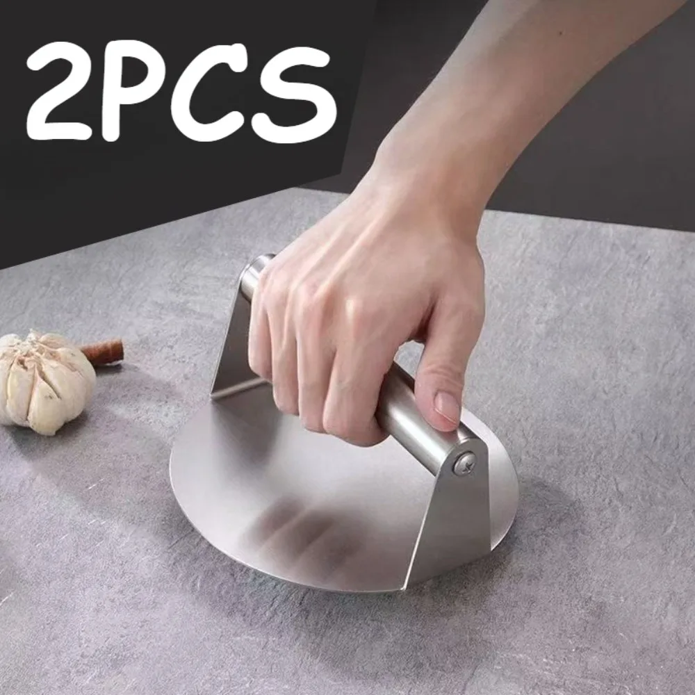 Prensa para hamburguesas Smash de acero inoxidable | Molde para hacer hamburguesas y batidos de alta resistencia para barbacoa, cocina para asar (antiadherente)