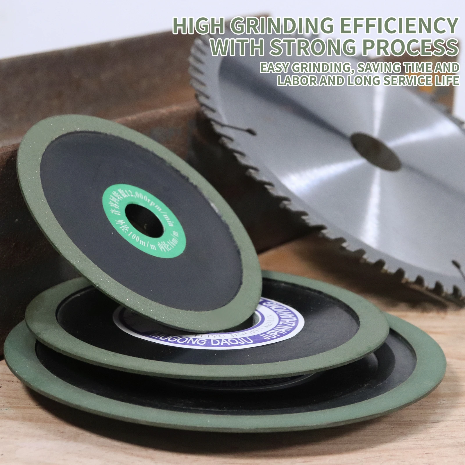 SIFANG 다이아몬드 그라인딩 휠, 카바이드 밀링 커터 전동 공구용 연마 디스크, 베이클라이트 송진, RVD