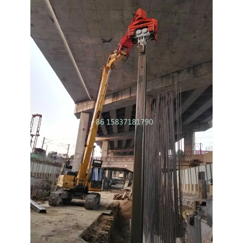 Widely Application Pile Driver Construction Project Hydraulic Vibro Hammer Pile Driver Bridge Steel Pile Pipe Drilling Rig
