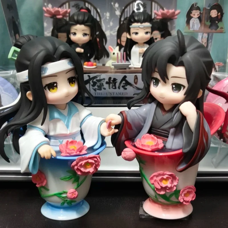 Genuine Mo Dao Zu Shi Porcelain Bloom Rhythm Series Blind Box Cute Wei Wuxian Lan Wangji Figurine Mystery Box Anime Fans Gift